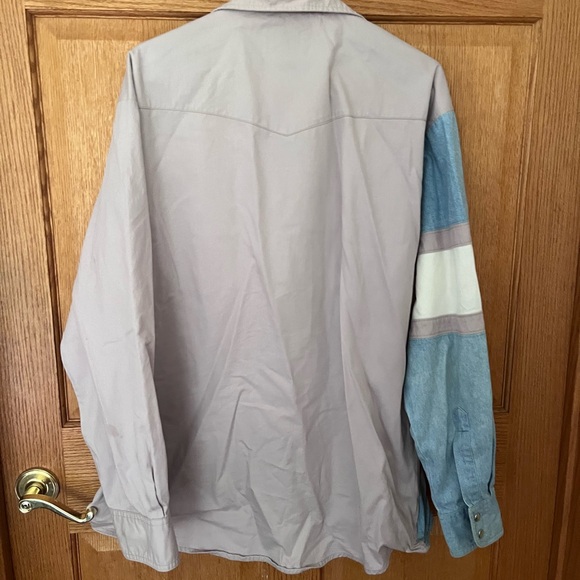 Wrangler vintage cotton 3 tone , pearl snap Western shirt - Picture 4 of 6
